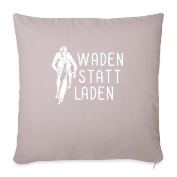 Waden Statt Laden - Sofakissenbezug 45 x 45 cm - helles Taupe - Vorne