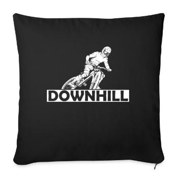 Downhill - Sofa pillowcase 17,3'' x 17,3'' (45 x 45 cm) - black - Front