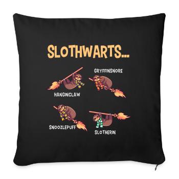 Sloth magician witches halloween sloth gift - Sofa pillowcase 17,3'' x 17,3'' (45 x 45 cm) - black - Front
