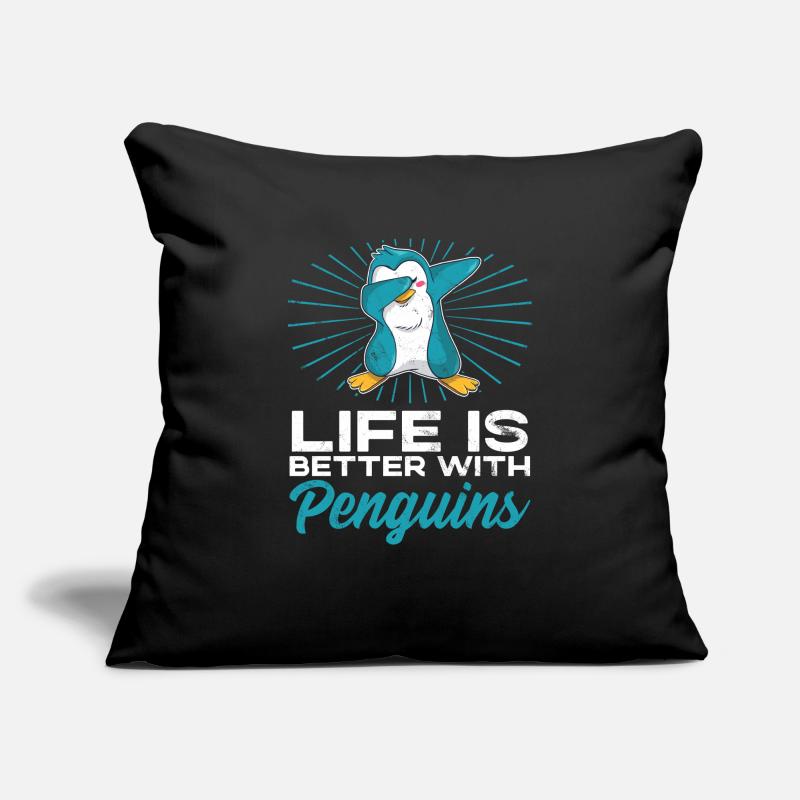 Drôle de Pingouin sort pingouin Housse de coussin décorative 45 x 45 cm