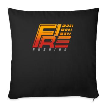 Fire - Sofa pillowcase 17,3'' x 17,3'' (45 x 45 cm) - black - Front