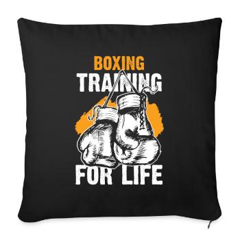 Boxing sport boxing gloves - Sofa pillowcase 17,3'' x 17,3'' (45 x 45 cm) - black - Front