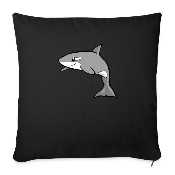 Orca Wal Geschenk I Schwertwal Killerwal - Sofakissenbezug 45 x 45 cm - Schwarz - Vorne