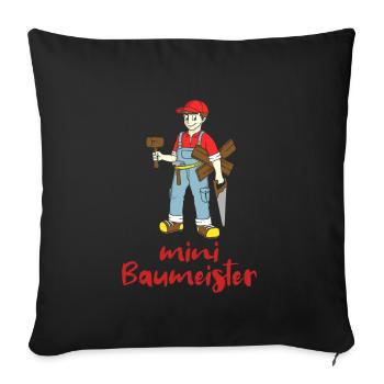 builder - Sofa pillowcase 17,3'' x 17,3'' (45 x 45 cm) - black - Front