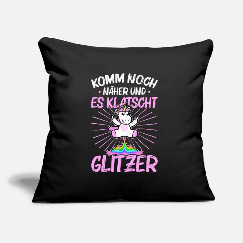 Mittelfinger Einhorn Einhorngeburtstag Spruch Sofakissenbezug 45 x 45 cm
