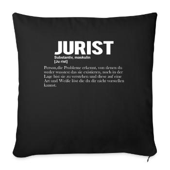 Jurist Wörterbuch Definition - Sofakissenbezug 45 x 45 cm - Schwarz - Vorne