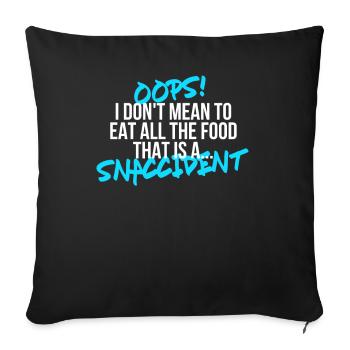 eat - Sofa pillowcase 17,3'' x 17,3'' (45 x 45 cm) - black - Front