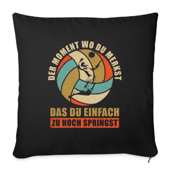 Cadeau de joueur de volleyball de plage I joueur de volleyball - Housse de coussin décorative 45 x 45 cm - noir - Devant