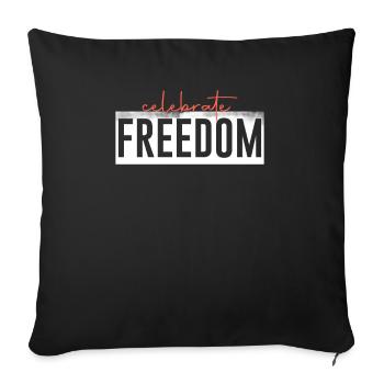 Frieden - Sofakissenbezug 45 x 45 cm - Schwarz - Vorne