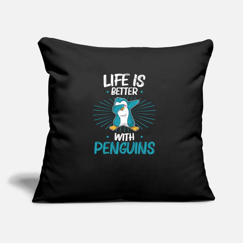 Funny penguin saying penguins Sofa pillowcase 17,3'' x 17,3'' (45 x 45 cm)