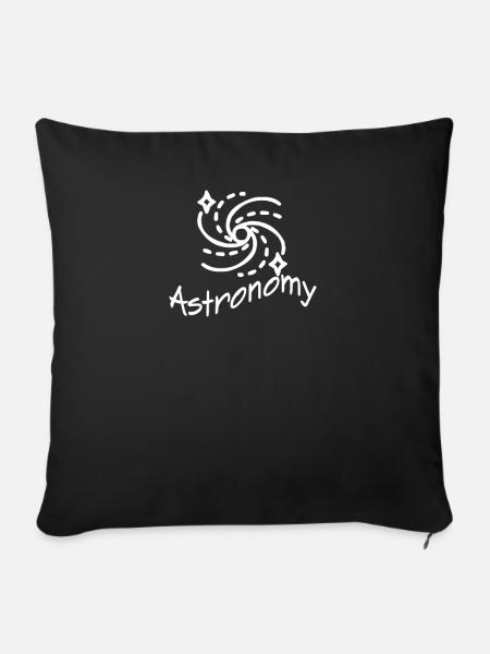 Astronomie - Sofakissenbezug 45 x 45 cm - Schwarz