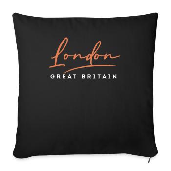 London - Sofa pillowcase 17,3'' x 17,3'' (45 x 45 cm) - black - Front