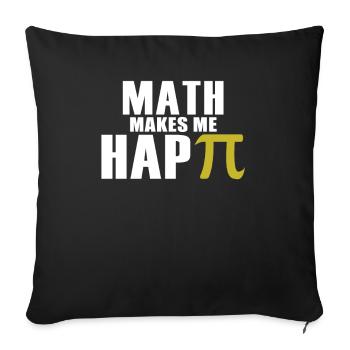 Math Makes Me Happy - Housse de coussin décorative 45 x 45 cm - noir - Devant