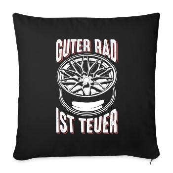 Tuning tuner drôle de voiture - Housse de coussin décorative 45 x 45 cm - noir - Devant