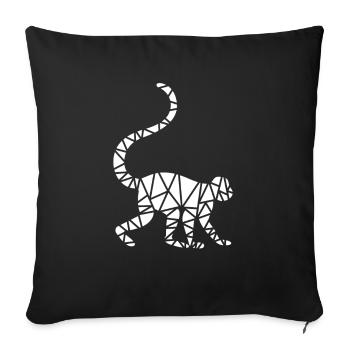 singe - Housse de coussin décorative 45 x 45 cm - noir - Devant