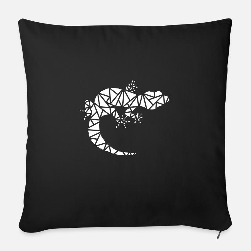 Eidechse - Sofakissenbezug 45 x 45 cm - Schwarz