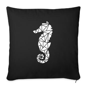 Seepferdchen - Sofakissenbezug 45 x 45 cm - Schwarz - Vorne