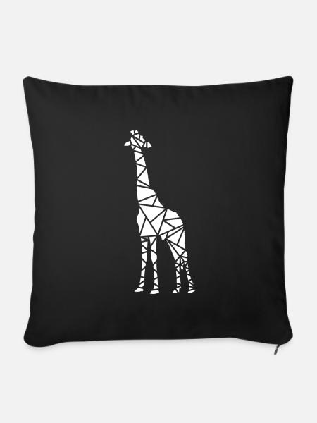 Giraffe - Sofakissenbezug 45 x 45 cm - Schwarz