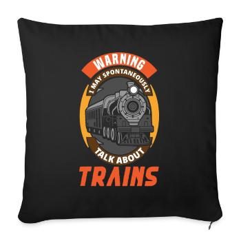 Train train lover trains train driver train driver - Sofa pillowcase 17,3'' x 17,3'' (45 x 45 cm) - black - Front