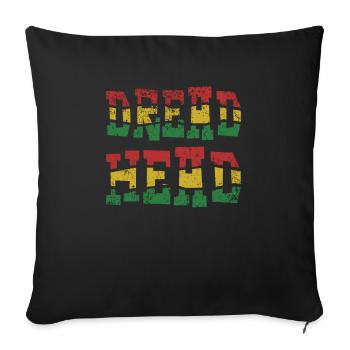 Dreadlocks Rasta cheveux cadeau Rasta - Housse de coussin décorative 45 x 45 cm - noir - Devant