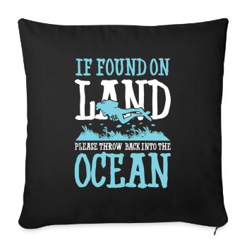 Scuba diving scuba dive diver - Sofa pillowcase 17,3'' x 17,3'' (45 x 45 cm) - black - Front