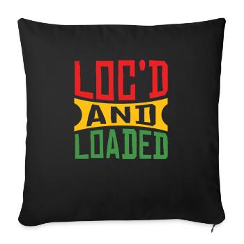 Dreadlocks Rasta Hair Cadeau Rasta - Housse de coussin décorative 45 x 45 cm - noir - Devant