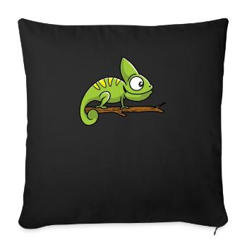 chameleon - Sofa pillowcase 17,3'' x 17,3'' (45 x 45 cm) - black - Front