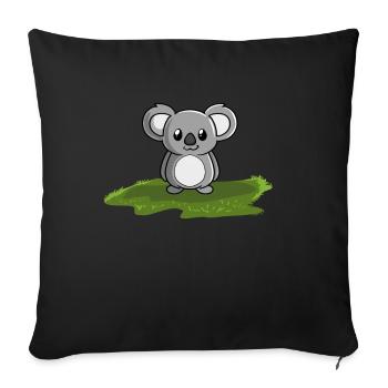 Koala koala bear - Sofa pillowcase 17,3'' x 17,3'' (45 x 45 cm) - black - Front