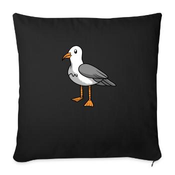Seagull Seagull - Sofa pillowcase 17,3'' x 17,3'' (45 x 45 cm) - black - Front