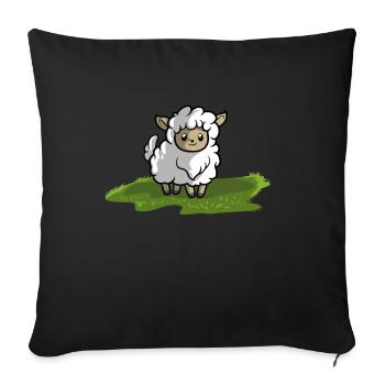 Schaf Lamm - Sofakissenbezug 45 x 45 cm - Schwarz - Vorne