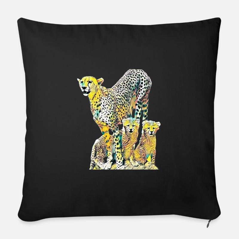 Gepard - Sofakissenbezug 45 x 45 cm - Schwarz