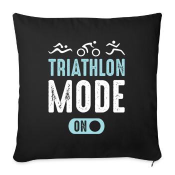 Triathlete Sport Race Running - Sofa pillowcase 17,3'' x 17,3'' (45 x 45 cm) - black - Front