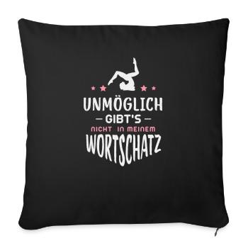RSG Turnerin Rhythmische Sportgymnastik - Sofakissenbezug 45 x 45 cm - Schwarz - Vorne
