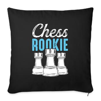Chess Rookie Tower Chess - Sofa pillowcase 17,3'' x 17,3'' (45 x 45 cm) - black - Front