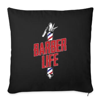 Barber Barbershop Barber Barbe - Housse de coussin décorative 45 x 45 cm - noir - Devant