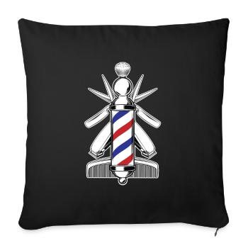 Barber Barbershop Barber Barbe - Housse de coussin décorative 45 x 45 cm - noir - Devant