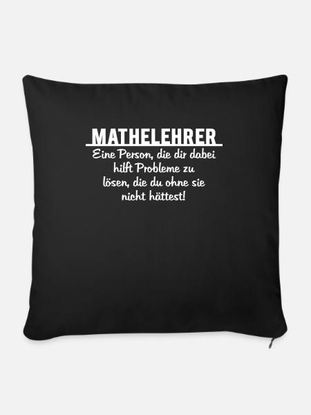 Coole Mathelehrer Geschenk Sprüche - Sofakissenbezug 45 x 45 cm - Schwarz