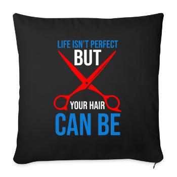Barber Barbershop Barber Barbe - Housse de coussin décorative 45 x 45 cm - noir - Devant