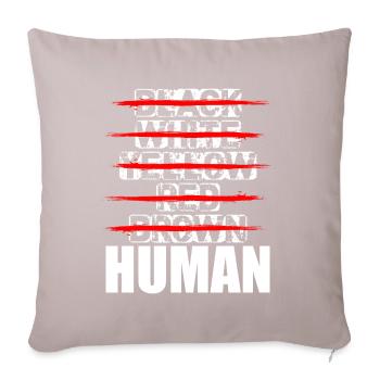 Just Human black lives matter anti rassismus love - Sofakissenbezug 45 x 45 cm - helles Taupe - Vorne
