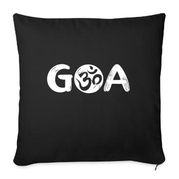 Goa Om Yoga Zen Zazen Goa Music - Sofa pillowcase 17,3'' x 17,3'' (45 x 45 cm) - black - Front