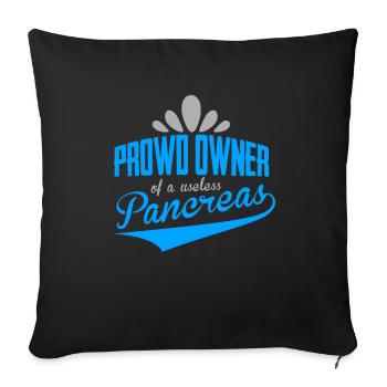 Diabetes diabetic pancreatic insulin - Sofa pillowcase 17,3'' x 17,3'' (45 x 45 cm) - black - Front