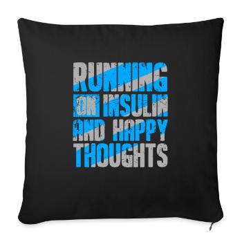 Diabetes diabetic pancreatic insulin - Sofa pillowcase 17,3'' x 17,3'' (45 x 45 cm) - black - Front
