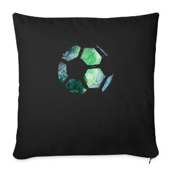 Soccer football - Sofa pillowcase 17,3'' x 17,3'' (45 x 45 cm) - black - Front