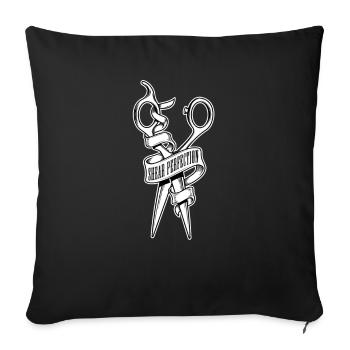 Barber Barbershop Barber Barbe - Housse de coussin décorative 45 x 45 cm - noir - Devant