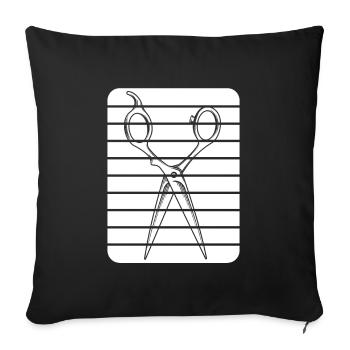 Barber Barbershop Barber Barbe - Housse de coussin décorative 45 x 45 cm - noir - Devant