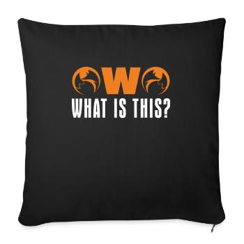 Furry Fandom Furries Fursona - Sofa pillowcase 17,3'' x 17,3'' (45 x 45 cm) - black - Front