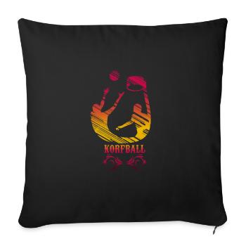 Korfball gift idea funny saying - Sofa pillowcase 17,3'' x 17,3'' (45 x 45 cm) - black - Front
