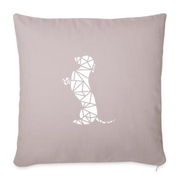 sitting dachshund - Sofa pillowcase 17,3'' x 17,3'' (45 x 45 cm) - light taupe - Front