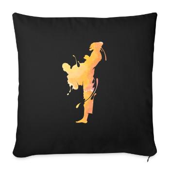 Karate Karateka - Sofakissenbezug 45 x 45 cm - Schwarz - Vorne