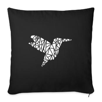 Fliegender Specht - Sofakissenbezug 45 x 45 cm - Schwarz - Vorne